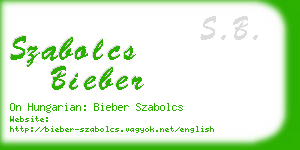 szabolcs bieber business card